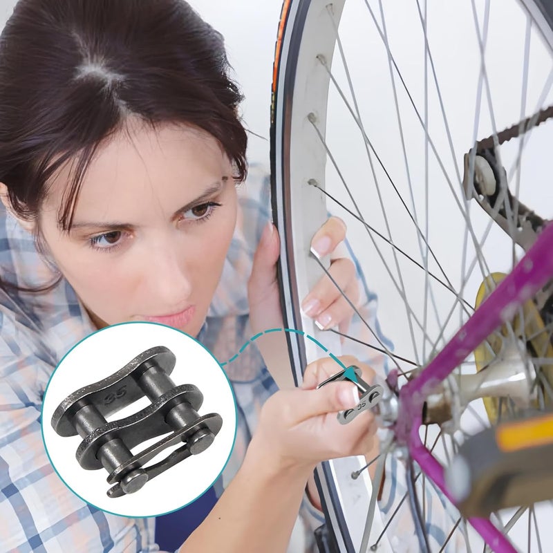 Grngven 12 Pcs #35 Master Link for Bicycle Chain, Chain Master Link, Bike Chain Link Connector for Motorcycles Bicycles Mini Bikes - Image 5